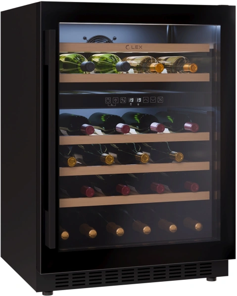 Винный шкаф Lex LWD6046BL dual zone 1-нокамерн. черный