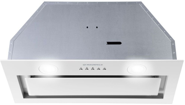 Вытяжка встраиваемая Maunfeld TRAPEZE 602IG белый управление: кнопочное (1 мотор)