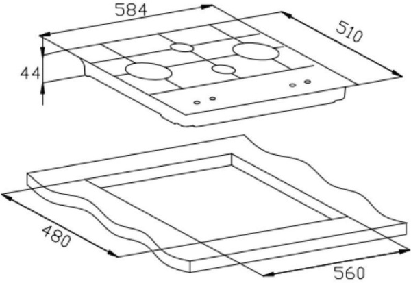 Газовая варочная поверхность Weissgauff HGG 641 WV белый