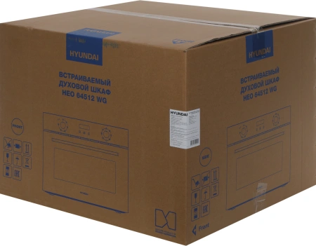 Духовой шкаф Электрический Hyundai HEO 64512 WG стекло белое