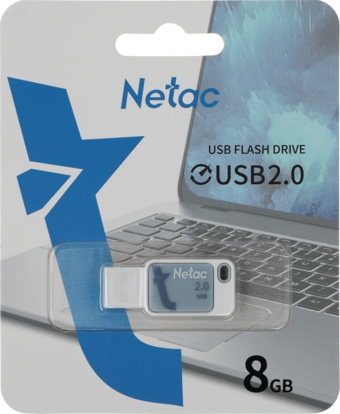 Флеш Диск Netac 8Gb UA31 NT03UA31N-008G-20BL USB2.0 синий