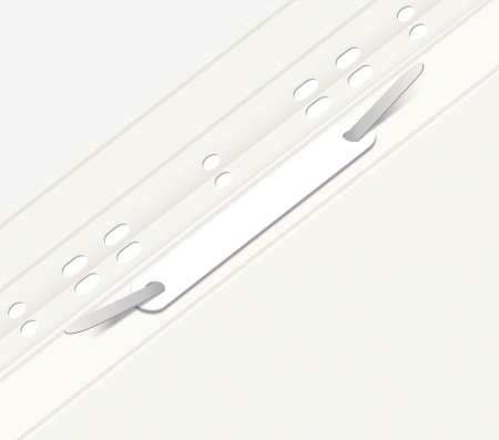 Папка-скоросшиватель Бюрократ PS-P20WH A4 прозрач.верх.лист боков.перф. пластик белый