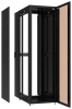 Шкаф коммутационный NT Practic.3 18-68.GF12.SD2.BF12 B (435068) напольный 18U 600x800мм пер.дв.стекл задн.дв.двуст. 2 бок.пан. направл.под закл.гайки 1300кг черный 710мм 55кг IP20 сталь