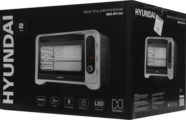 Мини-печь Hyundai MIO-HY104 35л. 1600Вт черный