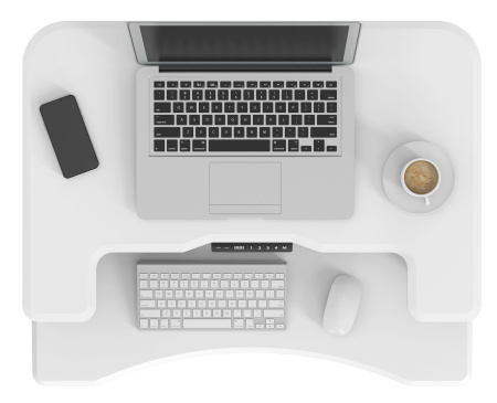 Стол для ноутбука Cactus VM-FDE103 столешница МДФ белый 91.5x56x123см (CS-FDE103WWT)