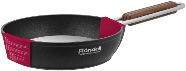 Сковорода Rondell Fjord RDA-1794 круглая 24см покрытие: Xylan Plus ручка несъемная (без крышки) черный