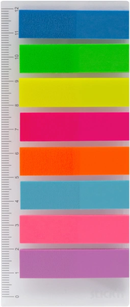 Закладки самокл. пластиковые Stick`n 27086 45x12мм 8цв.в упак. 10лист