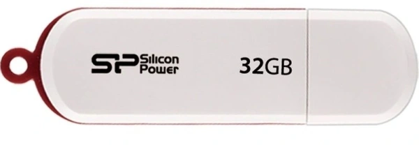 Флеш Диск Silicon Power 32Gb LuxMini 320 SP032GBUF2320V1W USB2.0 белый