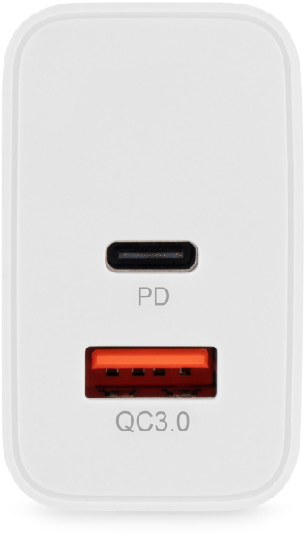 Сетевое зар./устр. Digma DGW3D 30W 3A (PD+QC) USB-C/USB-A универсальное белый (DGW3D0F110WH)