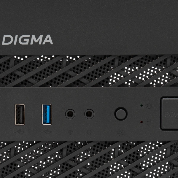 Корпус Digma DCC-MD302 черный без БП ATX 2xUSB2.0 audio
