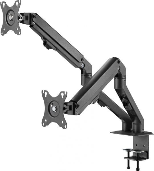 Кронштейн для мониторов Ultramounts UM729 черный 17"-27" макс.7кг крепление к столешнице поворот и н