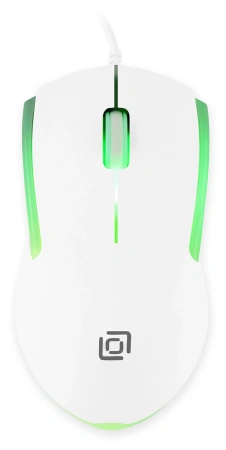 Мышь Оклик 245M белый оптическая (1000dpi) USB (3but)