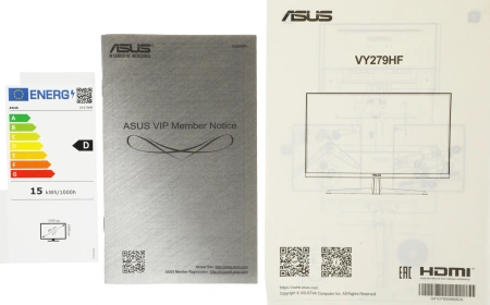 Монитор Asus 27" VY279HF черный IPS LED 16:9 HDMI матовая 250cd 178гр/178гр 1920x1080 100Hz FHD 4.11кг
