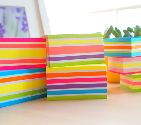 Блок самоклеящийся бумажный Stick`n 21537 76x76мм 400лист. 70г/м2 неон+пастель 5цв.в упак.