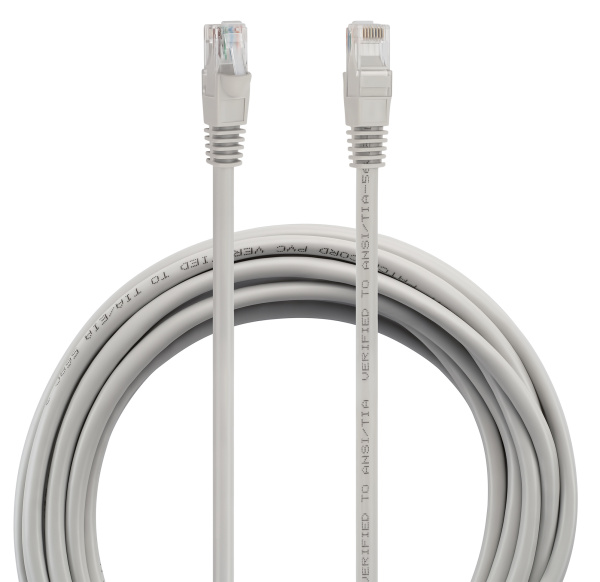 Патч-корд Buro UTP 4 пары cat5E CCA molded 5м серый RJ-45 (m)-RJ-45 (m)