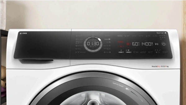 Стиральная машина Bosch Serie 8 WNC254A0SN пан.англ. класс: D загр.фронтальная макс.:10.5кг (с сушкой) белый