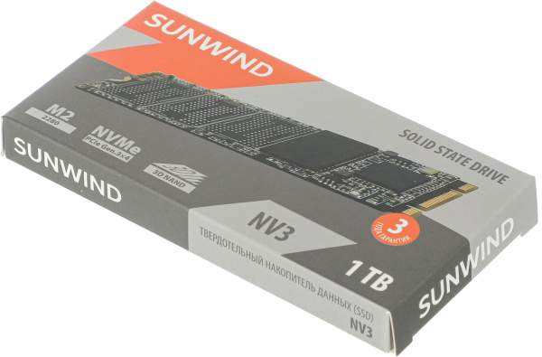 Накопитель SSD SunWind PCI-E 3.0 x4 1Tb SWSSD001TN3T NV3 M.2 2280