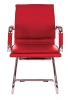 Кресло Бюрократ Ch-993-Low-V красный эко.кожа низк.спин. полозья металл хром