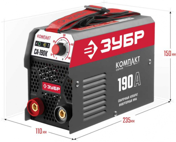 Сварочный аппарат Зубр СА-190К инвертор ММА 5.4кВт