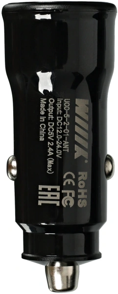 Автомобильное зар./устр. Wiiix UCC-5-2-01-ANT 2.4A (PD) 2xUSB универсальное черный