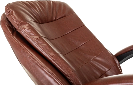 Кресло руководителя Бюрократ T-9950MSG-F коричневый эко.кожа крестов. пластик подст.для ног