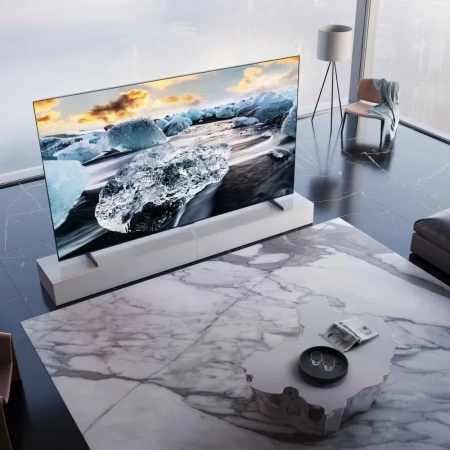 Телевизор QLED TCL 85" 85C855 черный 4K Ultra HD 120Hz DVB-T DVB-T2 DVB-C DVB-S DVB-S2 USB WiFi Smart TV