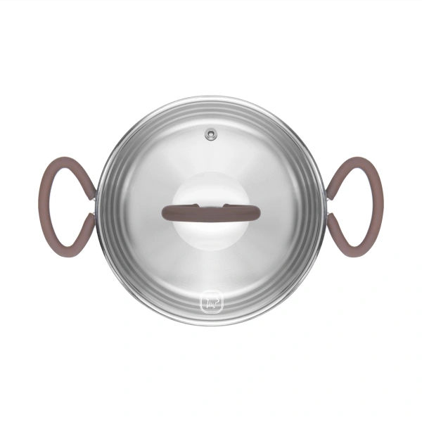 Кастрюля Rondell Etery RDS-1600 5.1л. d=24см (с крышкой) стальной