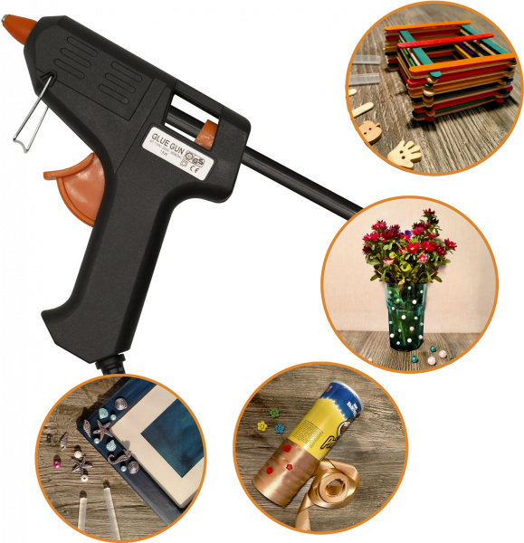 Cтержни клеев. для клеев.пист. Silwerhof 7-200-62-BLA дл.200мм D7мм черный упак:62шт