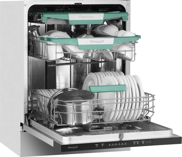 Посудомоечная машина встраив. Weissgauff BDW 6136 D Inverter AutoOpen Infolight 2100Вт полноразмерная инвертер