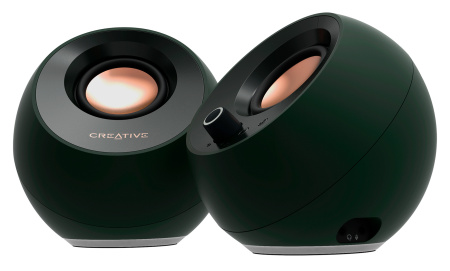 Колонки Creative Pebble Pro 2.0 черный/темно-зеленый 10Вт BT портативные
