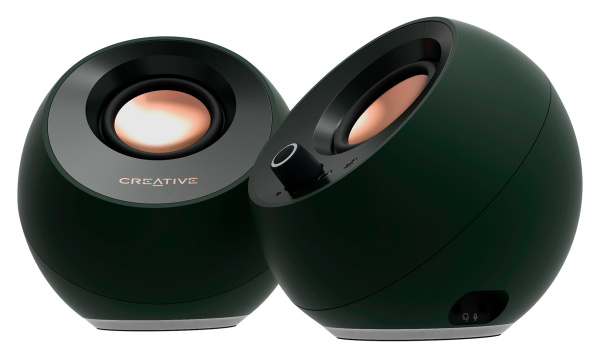Колонки Creative Pebble Pro 2.0 черный/темно-зеленый 10Вт BT портативные