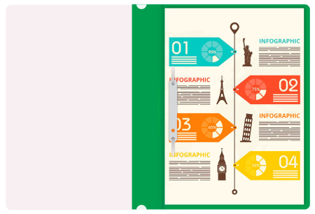 Папка-скоросшиватель Buro -PSE20BU/GRN A4 прозрач.верх.лист пластик зеленый 0.11/0.13