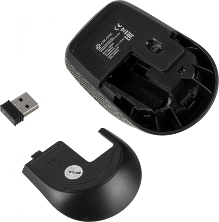 Мышь Оклик 486MW черный/серый оптическая (1600dpi) беспроводная USB для ноутбука (3but)