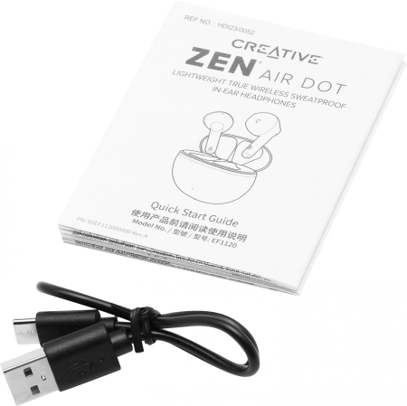 Гарнитура вкладыши Creative Zen Air Dot черный беспроводные bluetooth (51EF1120AA000)