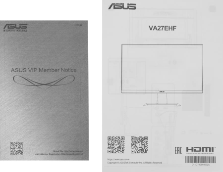 Монитор Asus 27" VA27EHF IPS FHD чер 1ms HDMI 100Hz 250cd In