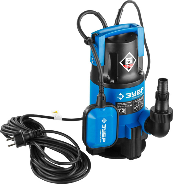 Насос дренажный Зубр НПГ-Т3-400 400Вт 8100л/час