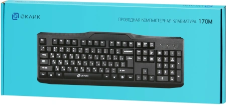 Клавиатура Оклик 170M черный USB