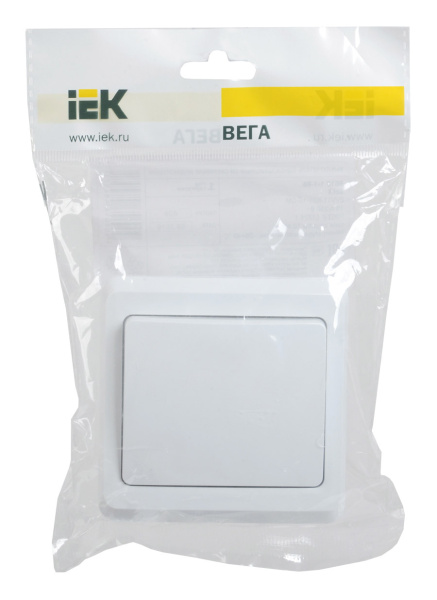Выключатель IEK Вега скрыт. 1кл. IP20 белый (упак.:1шт) (EVV10-K01-10-DM)