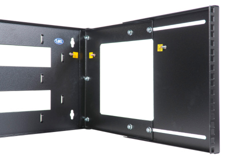 Кронштейн телекоммуникационный ЦМО КНО-М-6U-9005 настен. регул.глуб. 6U 19" 450мм нагр.:30кг черный (упак.:1шт)