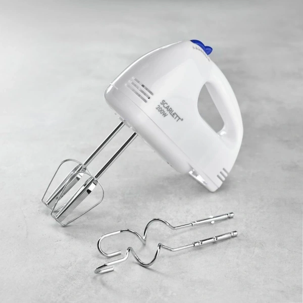 Миксер ручной Scarlett SC-HM40S03 200Вт белый/синий