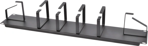 Кабельный органайзер Горизонтальный ЦМО ГКО-2-6-9005 односторонний кольца 2U шир.:19" глуб.:85мм