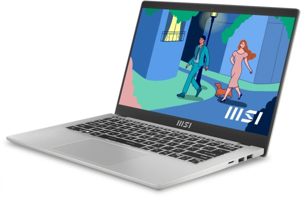 Ноутбук MSI Modern 14 C12MO-689RU Core i5 1235U 16Gb SSD512Gb Intel Iris Xe graphics 14" IPS FHD (1920x1080) Windows 11 Professional silver WiFi BT Cam (9S7-14J111-689)