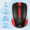 Мышь Оклик 485MW черный/красный оптическая (1200dpi) беспроводная USB для ноутбука (3but)