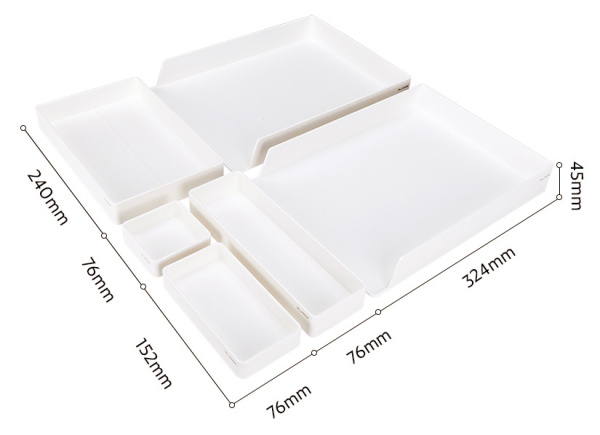 Органайзер настольный Deli ENS001WHITE Nusign белый пластик