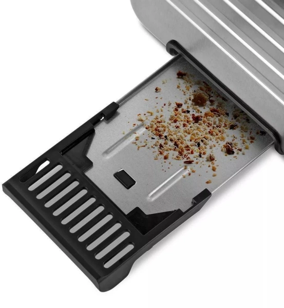 Тостер Kitfort КТ-6079 850Вт серебристый/черный