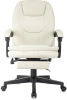 Кресло руководителя Бюрократ CH-868N-BF слоновая кость эко.кожа крестов. пластик подст.для ног