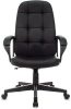 Кресло руководителя Бюрократ CH 002 черный эко.кожа крестов. пластик