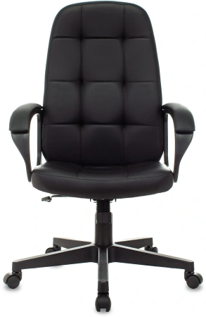 Кресло руководителя Бюрократ CH 002 черный эко.кожа крестов. пластик