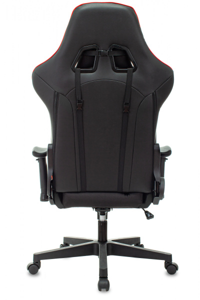 Кресло игровое Zombie Thunder 1 черный/красный ткань/эко.кожа с подголов. крестов. пластик