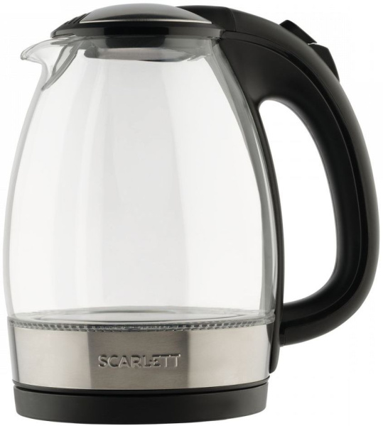 Чайник электрический Scarlett SC-EK27G91 1.7л. черный (корпус: стекло)